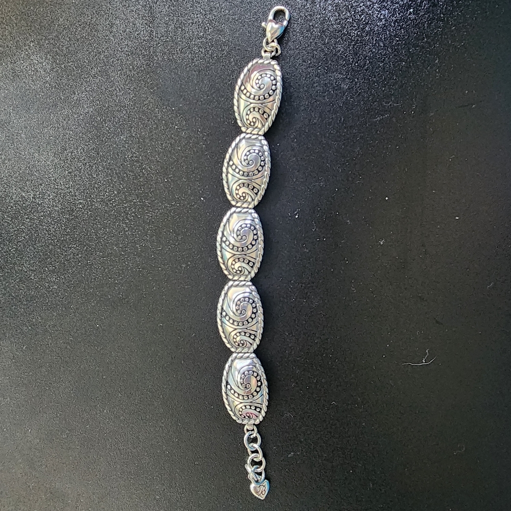 Brighton Silver and Black Spiral Bracelet